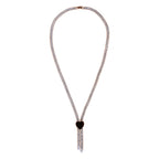 Stunning Rhodium Plated Cubic Zirconia Studded Rose Gold Necklace With a Black Heart for Women & Girls