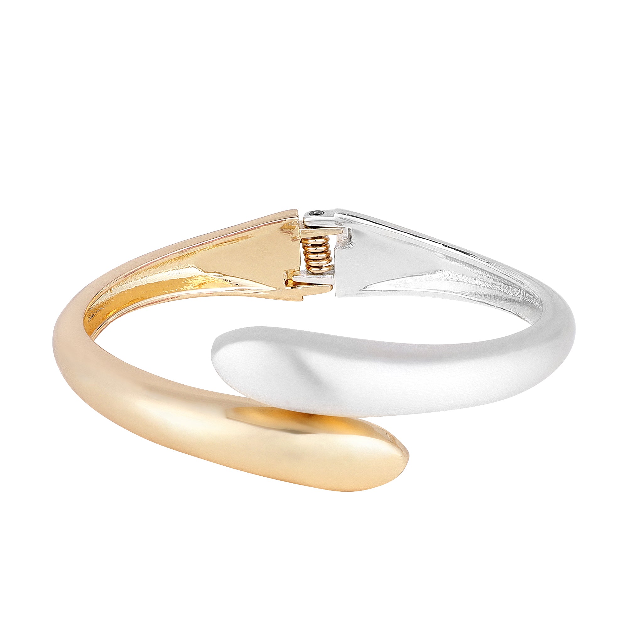 Her Jewels Anti-Tarnish Stainless Steel Two Tone Teardrop Bracelet for Women & Girls – Gold & Silver Elegance