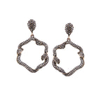 Her Jewels Gold Plated Turkish Leaf Design Dangler Earrings for Women & Girls – Antique Style, Lightweight & Hypoallergenic