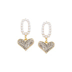 Her Jewels Cute Minimal Studded Heart Shaped Korean Earrings for Women & Girls
