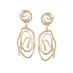Her Jewels Gold Geometric Hollow Drop Earrings for Women & Girls – Stylish & Hypoallergenic