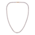 Stunning Moissanite Tennis Rose Gold Necklace for Women & Girls
