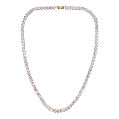 Stunning Moissanite Tennis Rose Gold Necklace for Women & Girls