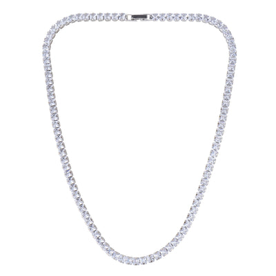 Stunning Moissanite Tennis Silver Necklace for Women & Girls