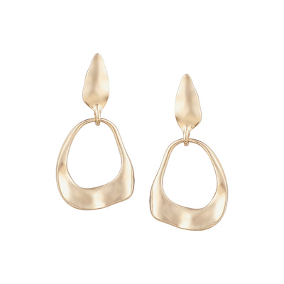 Her Jewels Anti Tarnish Gold Plated Geometric Drop Korean Design Earrings for Women & Girls