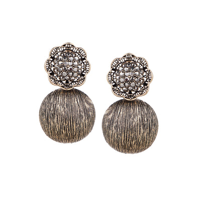 Her Jewels Gold Plated Drop Design Dangler Earrings for Women & Girls – Elegant Antique Style