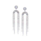Her Jewels Rhinestone Tassel Drop Dangler Earrings for Women & Girls – Sparkling Chandelier Design