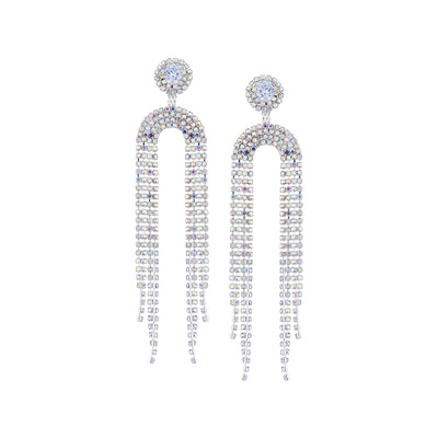 Her Jewels Rhinestone Tassel Drop Dangler Earrings for Women & Girls – Sparkling Chandelier Design