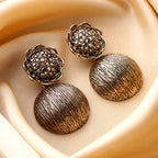 Her Jewels Gold Plated Drop Design Dangler Earrings for Women & Girls – Elegant Antique Style