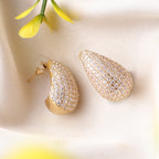 Her Jewels Gold Plated Teardrop Earrings for Women & Girls – Sparkling AD & Cubic Zirconia Studded Lightweight Jewelry