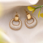 Her Jewels Gold Plated Hoop Earrings for Women & Girls – Sparkling AD & Cubic Zirconia Studded Lightweight Jewelry