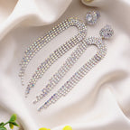 Her Jewels Rhinestone Tassel Drop Dangler Earrings for Women & Girls – Sparkling Chandelier Design