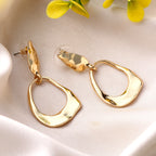 Her Jewels Anti Tarnish Gold Plated Geometric Drop Korean Design Earrings for Women & Girls