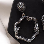 Her Jewels Turkish Leaf Design Dangler Earrings for Women & Girls – Dusky Finish, Antique Style & Hypoallergenic