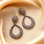 Her Jewels Gold Plated Teardrop Dangler Earrings for Women & Girls – Elegant Antique Style, Lightweight & Hypoallergenic