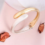 Her Jewels Anti-Tarnish Stainless Steel Two Tone Teardrop Bracelet for Women & Girls – Gold & Silver Elegance