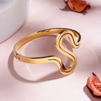 Her Jewels Anti-Tarnish Stainless Layer S-Shape Hollow Design Gold Plated Bracelet for Women & Girls