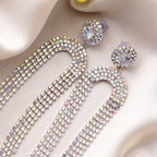 Her Jewels Rhinestone Tassel Drop Dangler Earrings for Women & Girls – Sparkling Chandelier Design