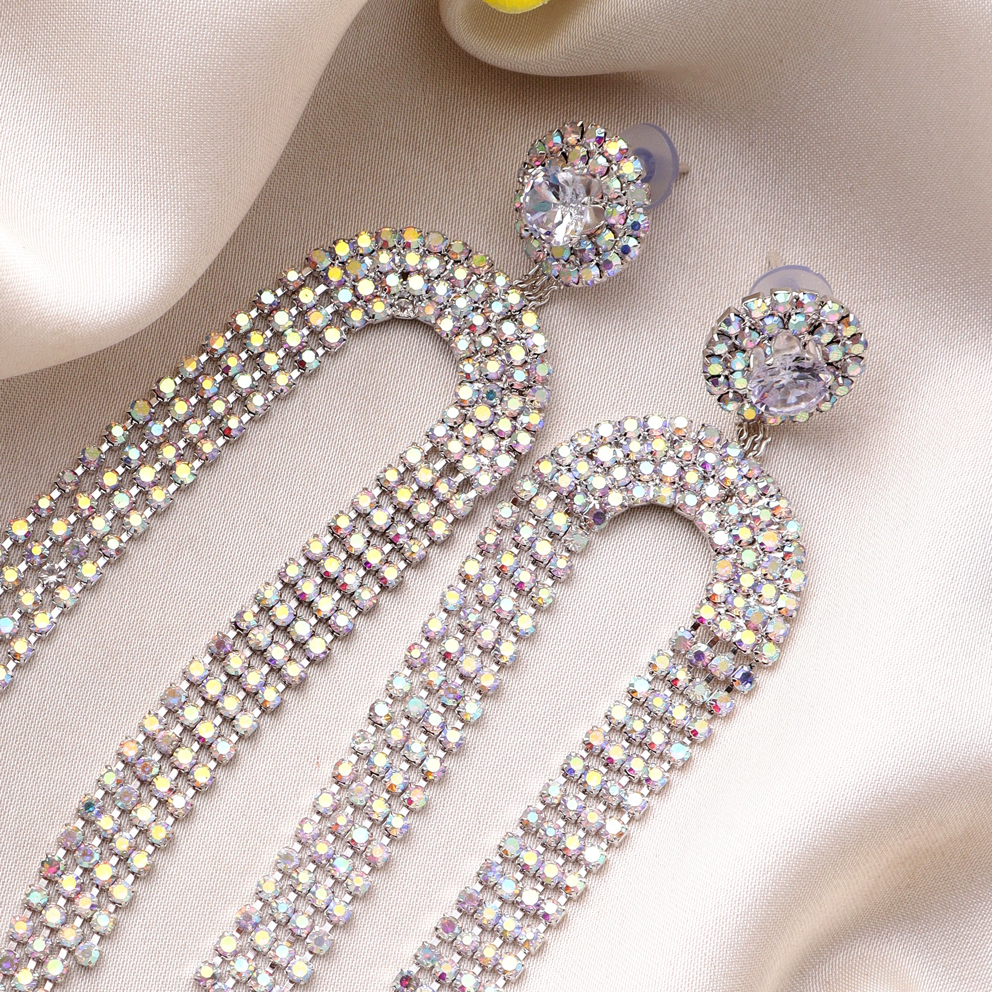 Her Jewels Rhinestone Tassel Drop Dangler Earrings for Women & Girls – Sparkling Chandelier Design