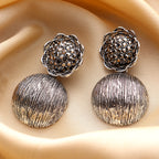 Her Jewels Antique Drop Design Dangler Earrings for Women & Girls – Dusky Finish, Elegant & Hypoallergenic Jewelry