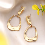 Her Jewels Anti Tarnish Gold Plated Geometric Drop Korean Design Earrings for Women & Girls
