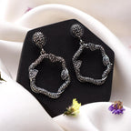 Her Jewels Turkish Leaf Design Dangler Earrings for Women & Girls – Dusky Finish, Antique Style & Hypoallergenic