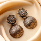 Her Jewels Gold Plated Drop Design Dangler Earrings for Women & Girls – Elegant Antique Style