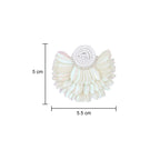 Her Jewels White Handmade Beaded Flower Earrings for Women & Girls – Elegant Floral Design, Lightweight Unique Jewelry