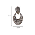 Her Jewels Gold Plated Oval Dangler Earrings for Women & Girls – Elegant Hypoallergenic Alloy Jewelry