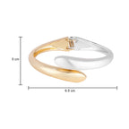 Her Jewels Anti-Tarnish Stainless Steel Two Tone Teardrop Bracelet for Women & Girls – Gold & Silver Elegance