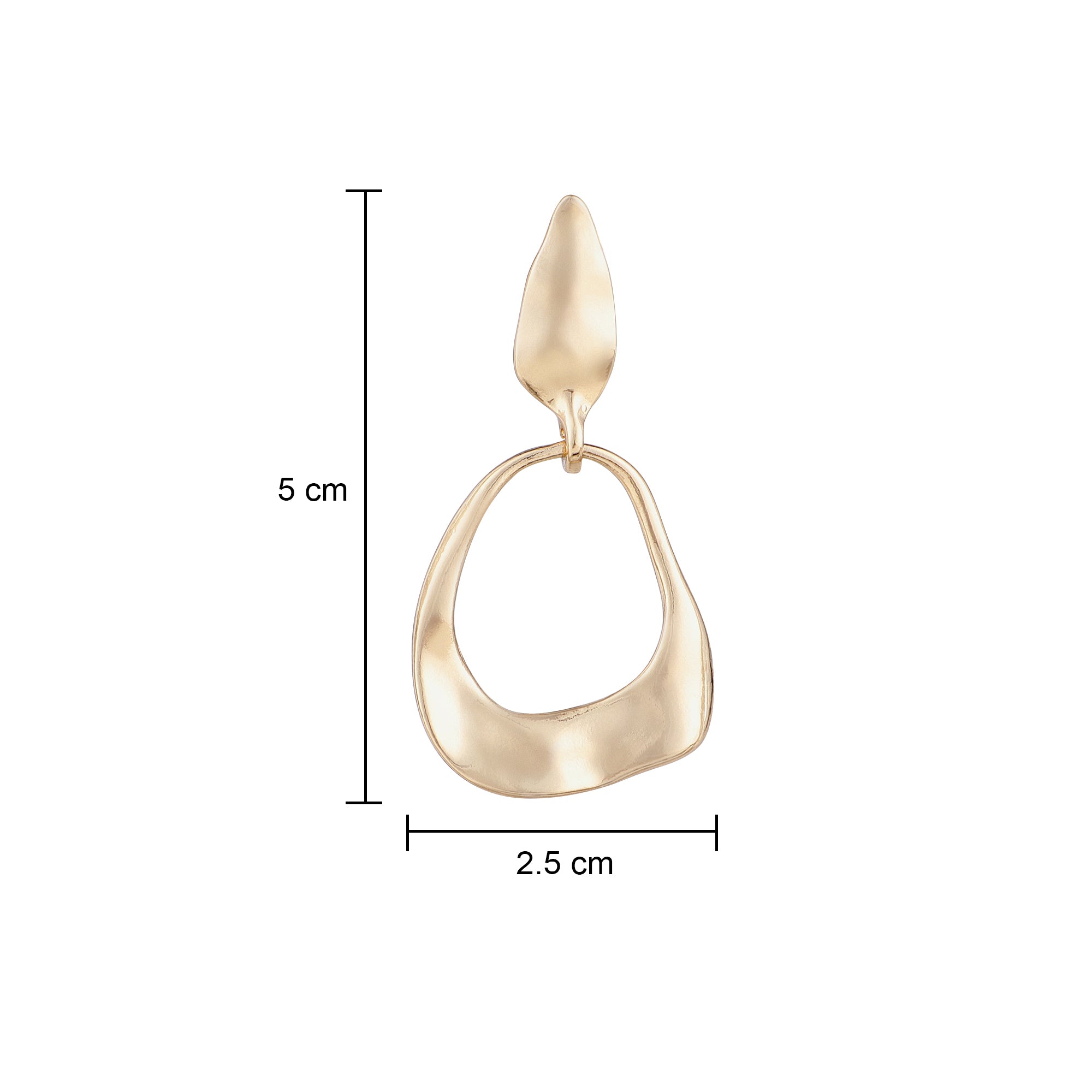 Her Jewels Anti Tarnish Gold Plated Geometric Drop Korean Design Earrings for Women & Girls