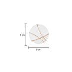 White Gold Geometric Round Earrings