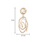 Her Jewels Gold Geometric Hollow Drop Earrings for Women & Girls – Stylish & Hypoallergenic