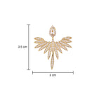 Her Jewels Gold Studded Eagle Shaped Earrings for Women & Girls – Elegant Lightweight Stainless Steel Statement Jewelry