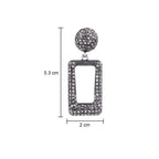 Her Jewels Antique Rectangle Shaped Dangler Earrings for Women & Girls – Elegant Alloy Jewelry, Hypoallergenic & Unique Design