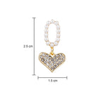 Her Jewels Cute Minimal Studded Heart Shaped Korean Earrings for Women & Girls
