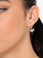 Her Jewels Cute Minimal Studded Heart Shaped Korean Earrings for Women & Girls