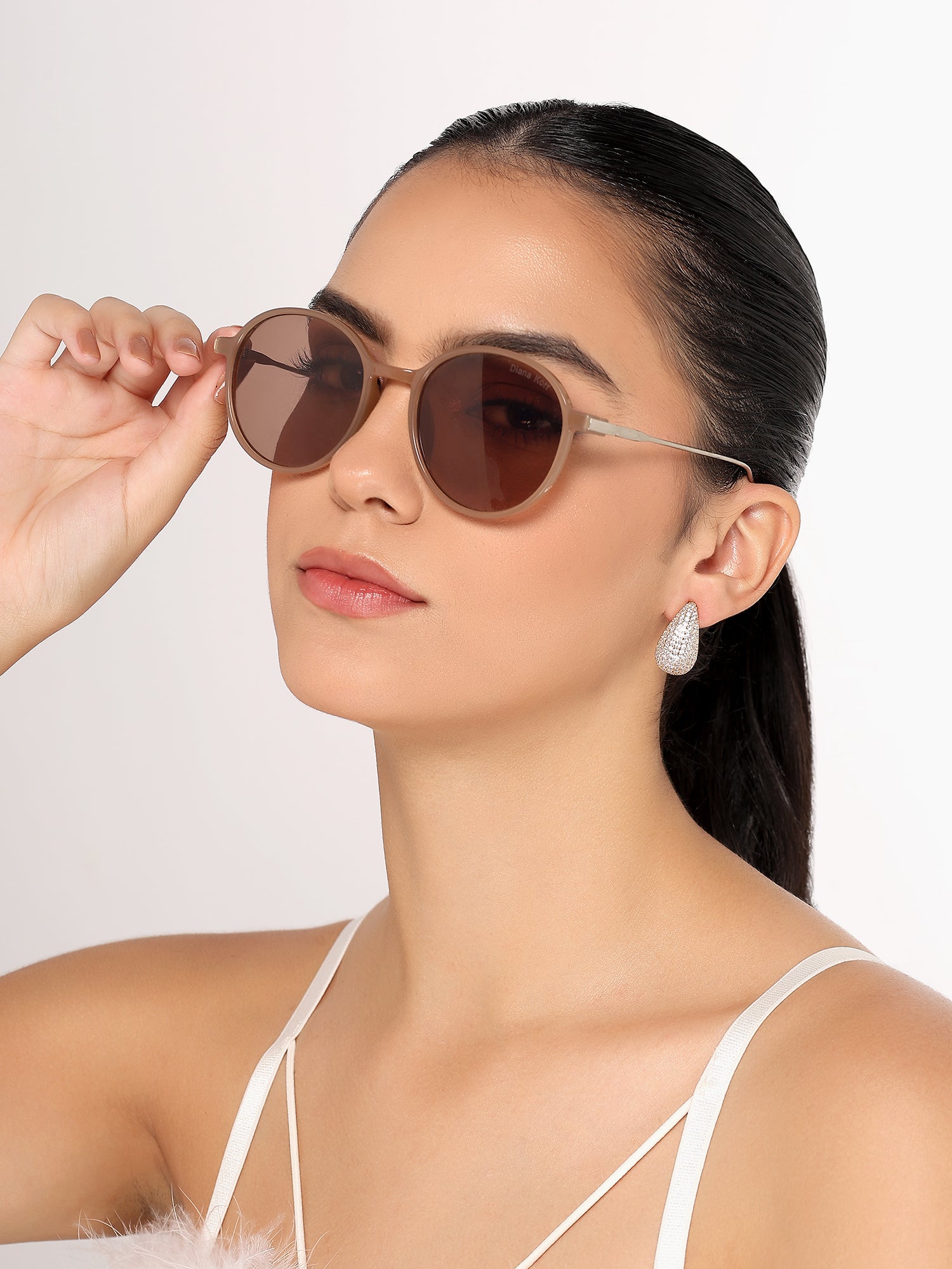 Her Jewels Gold Plated Teardrop Earrings for Women & Girls – Sparkling AD & Cubic Zirconia Studded Lightweight Jewelry