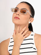 Her Jewels Anti Tarnish Gold-Plated AD Studded Heart Shaped Stud Earrings for Women & Girls