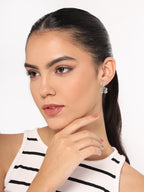 Her Jewels Black Heart Bow Tie Drop Korean Earrings for Women & Girls