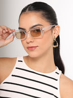 Her Jewels Anti Tarnish Gold Plated Geometric Drop Korean Design Earrings for Women & Girls