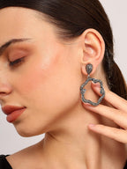 Her Jewels Turkish Leaf Design Dangler Earrings for Women & Girls – Dusky Finish, Antique Style & Hypoallergenic