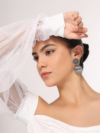 Her Jewels Antique Drop Design Dangler Earrings for Women & Girls – Dusky Finish, Elegant & Hypoallergenic Jewelry