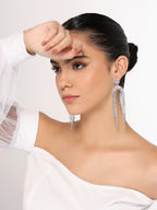 Her Jewels Rhinestone Tassel Drop Dangler Earrings for Women & Girls – Sparkling Chandelier Design