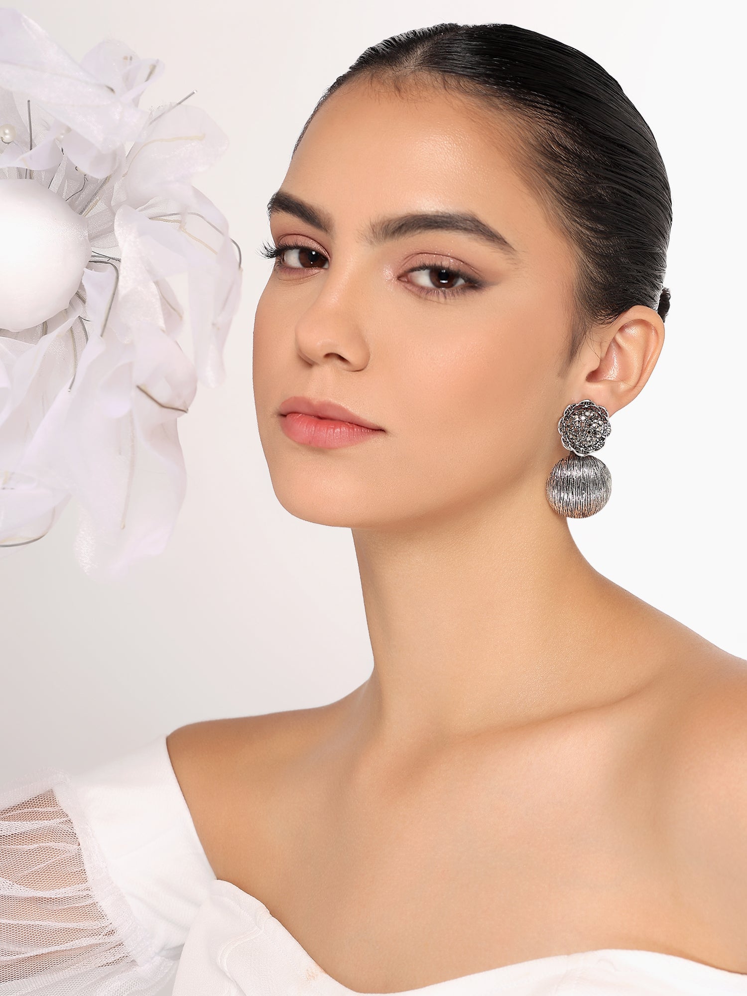 Her Jewels Antique Drop Design Dangler Earrings for Women & Girls – Dusky Finish, Elegant & Hypoallergenic Jewelry