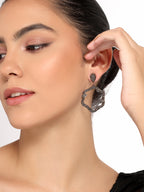 Her Jewels Gold Plated Turkish Leaf Design Dangler Earrings for Women & Girls – Antique Style, Lightweight & Hypoallergenic