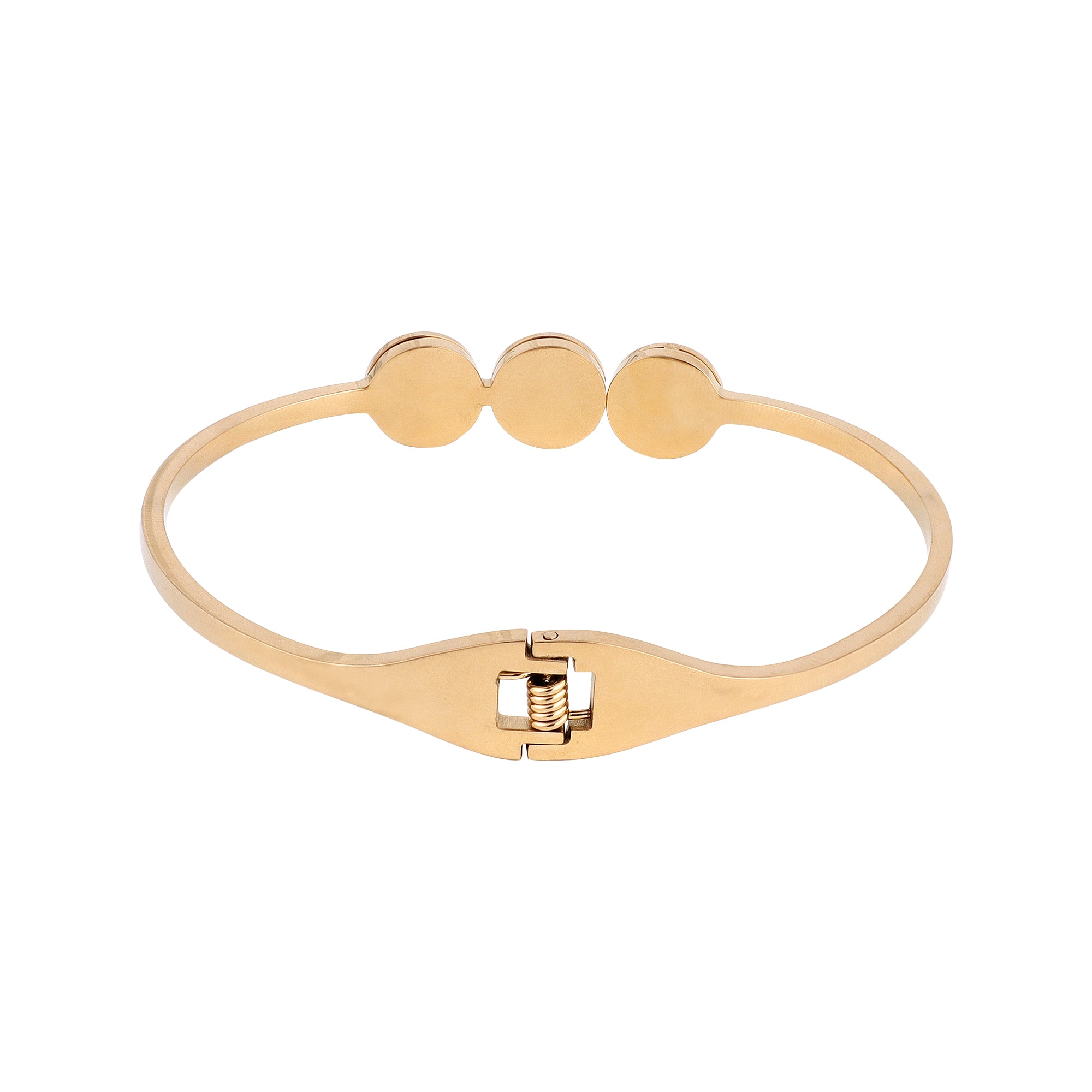 Anti-Tarnish Stainless Steel Roman Numerals Bracelet for Women & Girls – Black & Golden Elegance