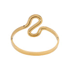Her Jewels Anti-Tarnish Stainless Layer S-Shape Hollow Design Gold Plated Bracelet for Women & Girls