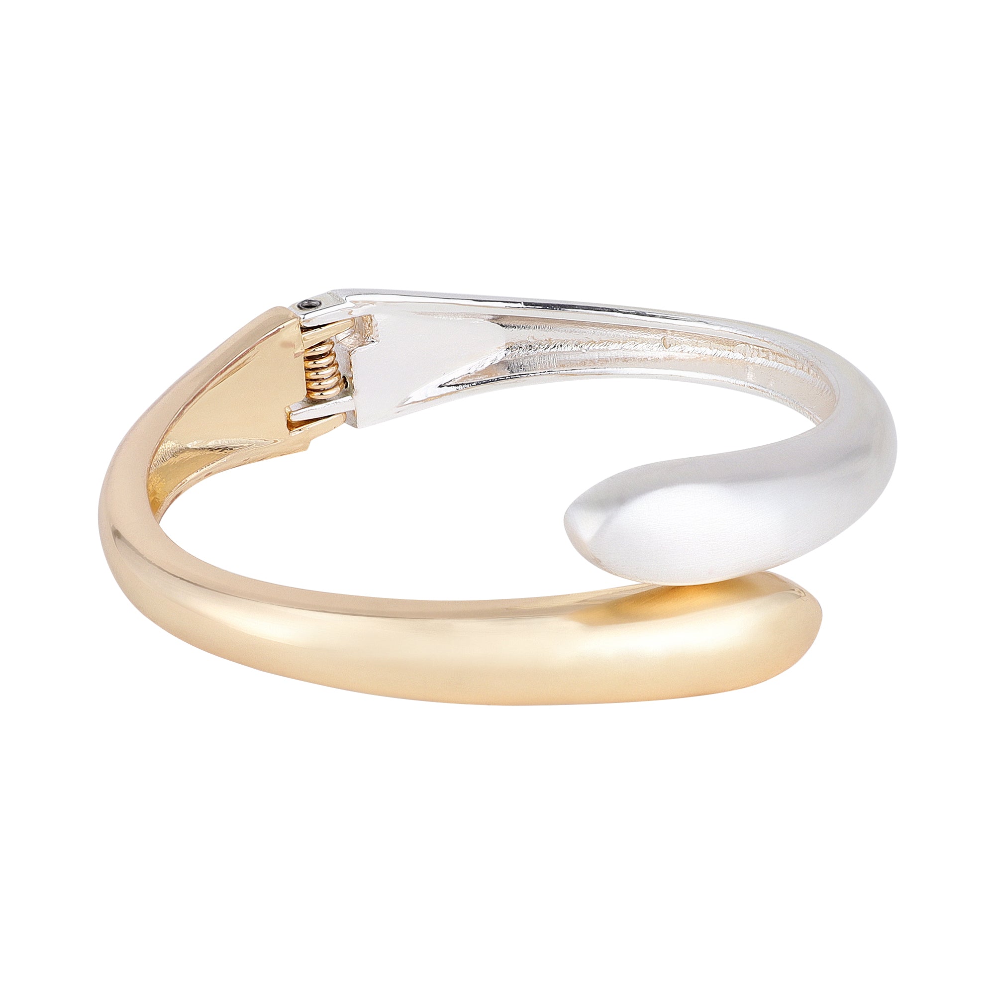 Her Jewels Anti-Tarnish Stainless Steel Two Tone Teardrop Bracelet for Women & Girls – Gold & Silver Elegance