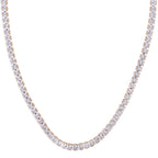 Stunning Moissanite Tennis Rose Gold Necklace for Women & Girls